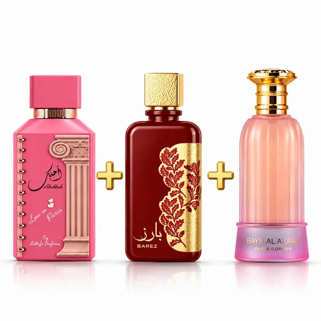 [routine] Routine Signature Femme - Ahubbak Love in Paris 100ml, Eau de Parfum Barez 100ml & Bayn al Asrar