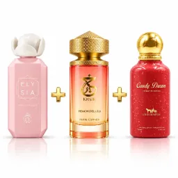 Routine Gourmande - Elysia Marshmallow 100ml, Khair Peach Delulu 100ml & Candy Dream 100ml